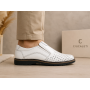 Pantofi barbati casual de vara cu perforatii - Corsa Piele Naturala Alb GKR506A